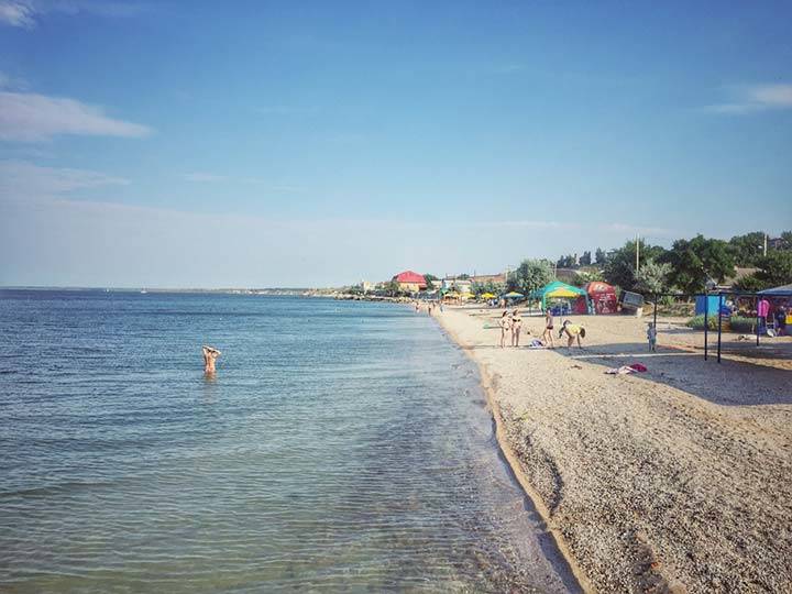 Фото с пляжа на Лисках в Бердянске